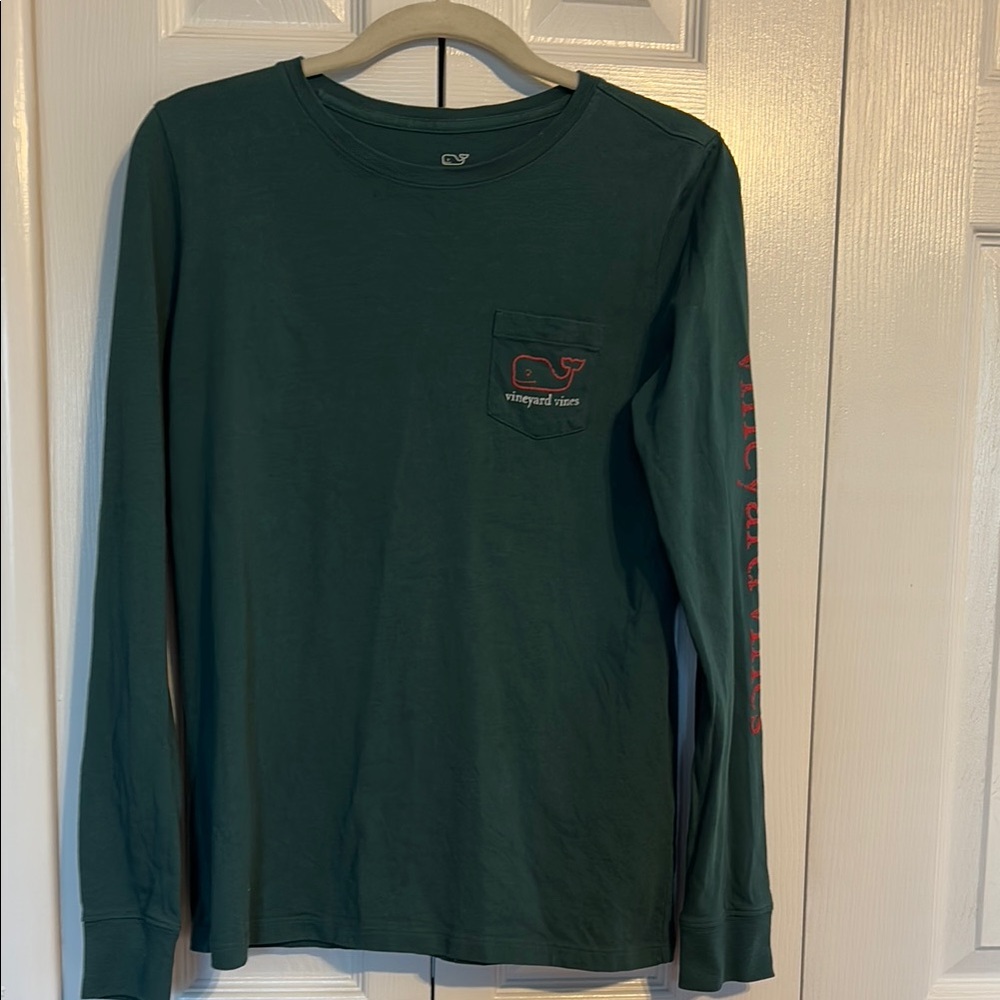 Vineyard Vines unisex Green Long Sleeve Shirt 100% cotton size small NWOT